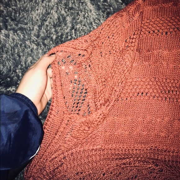 Dark orange see through pancho/shirt - Picture 4 of 5